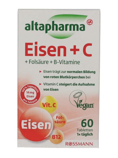 Altapharma Vas + Vitamin tabletta - 60 db