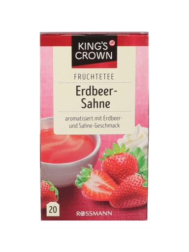 King's Crown Tea eper-tejszín ízben - 60 g
