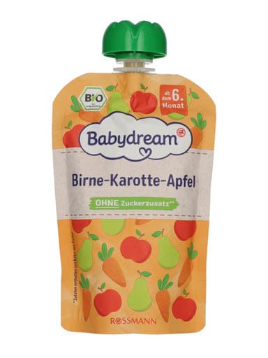 Babydream bio püré alma-körte-répa 6 hónapos kortól - 100 g