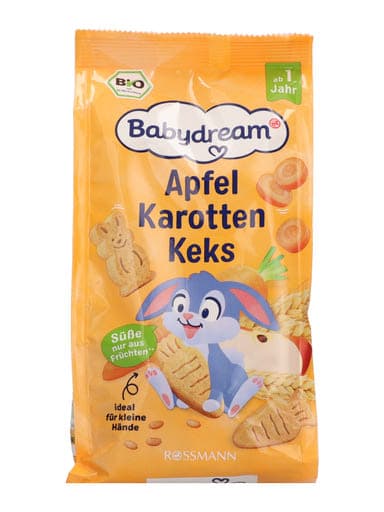Babydream Bio babakeksz alma-répa ízesítésű 12 hónapos kortól - 125 g