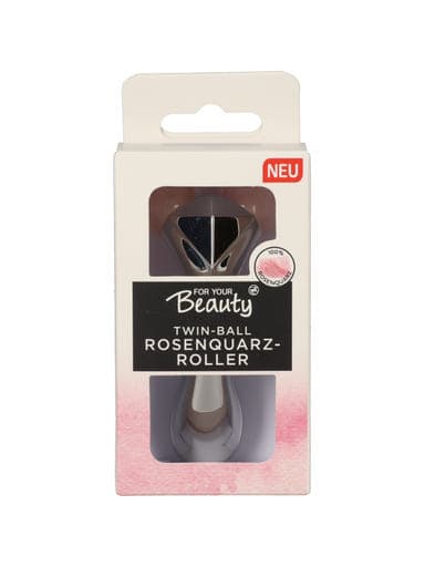 For Your Be kétgolyós rózsakvarc masszírozó roller - 1 db