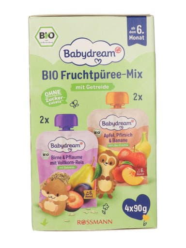 Babydream gyümölcspüré mix 6 hónapos kortól - 360 g