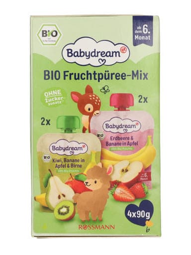 Babydream gyümölcspüré-mix 6 hónapos kortól - 360 g