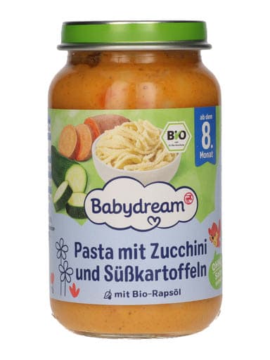 Babydream üveges bébiétel tészta+cukkini 8 hónapos kortól - 220 g