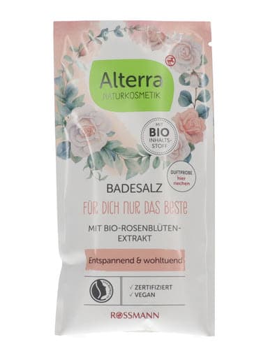 Alterra fürdősó rózsa - 60g