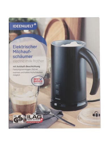 Ideen Welt elektromos tejhabosító /fekete - 1 db