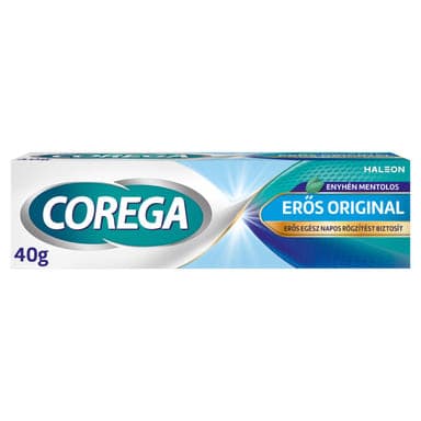 Corega Erős Rögzítés mentolos műfogsorrögzítő krém - 40 g