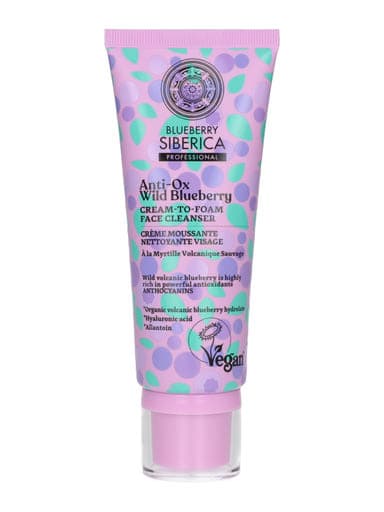 Natura Siberica Blueberry Anti-Ox arctisztító krémhab - 100 ml