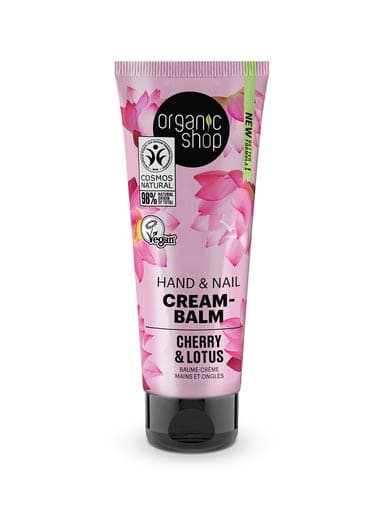 Organic Shop Kéz - és körömápoló balzsam bio cseresznye és lótusz kivonattal - 75 ml