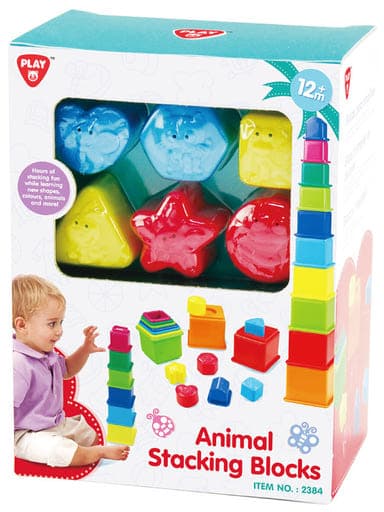 Playgo állatos toronyépítő játék - 1 db