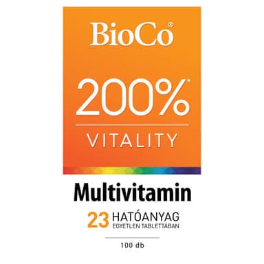 BioCo 200% Vitality Multivitamin Dupla étrend-kiegészítő filmtabletta - 100 db