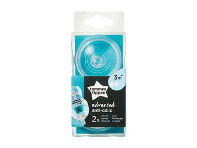 Tommee Tippee CTN Anti- Colic Plus Közepes Folyású Cumisüveg Cumi, 3 hónapos kórtól - 2 db