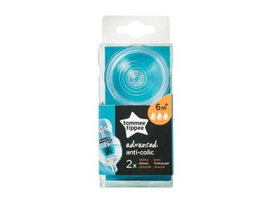 Tommee Tippee CTN Anti- Colic Plus Gyors Folyású Cumisüveg Cumi 6 Hónapos Kortól - 2 db
