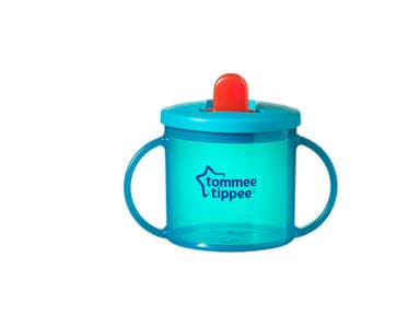 Tommee Tippee piros, kék első itatópohár 4 hónapos kortól (190 ml) - 1 db