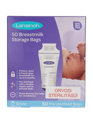 Lansinoh anyatejgyűjtő zacskó - 50 db