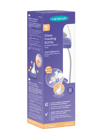 Lansinoh üveg cumisüveg 240 ml - 1 db