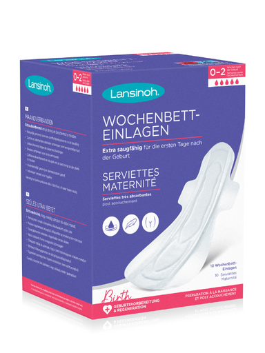 Lansinoh Extra nedvszívó szülés utáni betét, egyesével csomagolt (0-2 hét) - 10 db