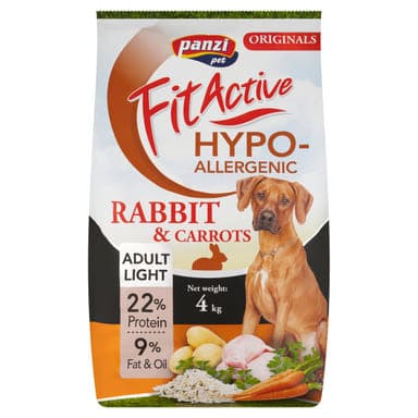 FitActive Originals Adult Light Hypoallergenic nyúl szárazeledel felnőtt kutyák részére - 4 kg