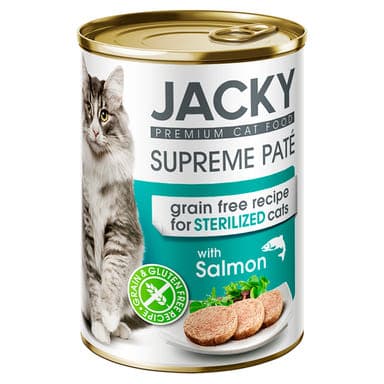 Jacky konzerv macskaeledel lazaccal - 400 g