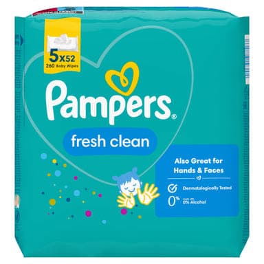 Pampers Fresh Clean nedves törlőkendő - 260 db