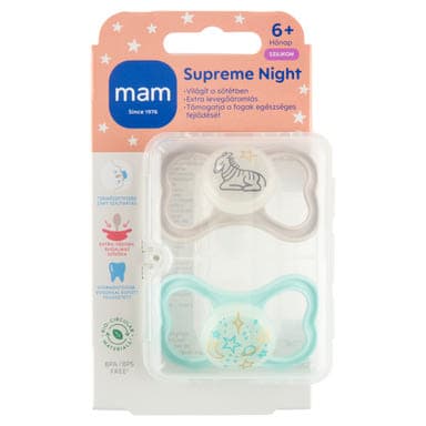 MAM Supreme Night szilikon alvócumi 6 hónapos kortól - 2 db