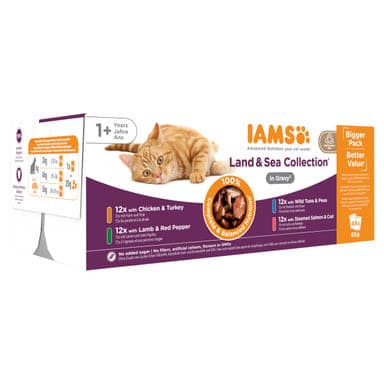 IAMS Advenced Nutrition alutasak húsos és halas válogatás szószban 48x85 g - 4080 g