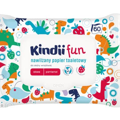 Kindii Fun nedves toalettpapír - 60 db