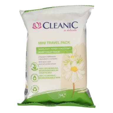 Cleanic Kamilla nedves toalettpapír - 14 db
