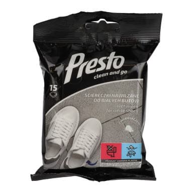 Presto nedves cipőtörlő fehér 15 db-os - 1 db