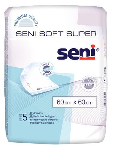 Seni soft super betegalátét 60 x 60 cm - 5 db