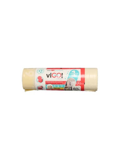 Vigo szemeteszsák,zárószalaggal, vanília illattal, 60 L - 10 db