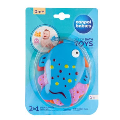 Canpol Babies csúszásgátló mini fürdőszőnyegek /óceán - 5 db