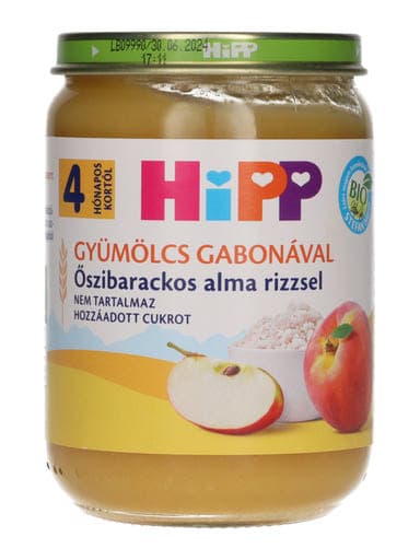 Hipp Bio Desszert Oszibarack- Alma- Rizs 4 Hónapos Kortól - 190 g