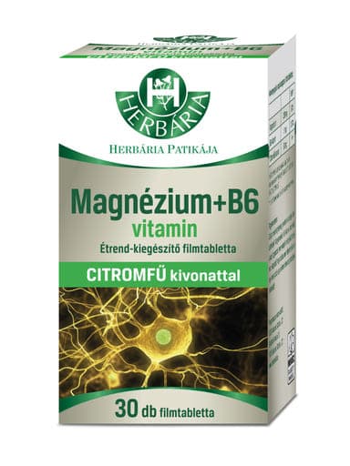 Herbária Magnézium+ B6+ Citromfű Filmtabletta - 30 db