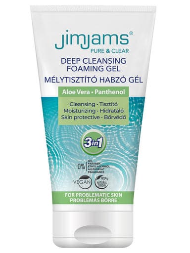 JimJams Pure & Clear habzó arclemosó gél - 150 ml