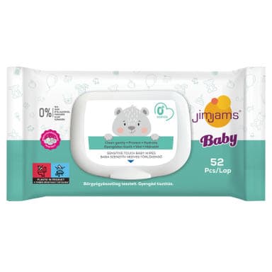 JimJams Baby nedves popsitörlőkendő - 52 db