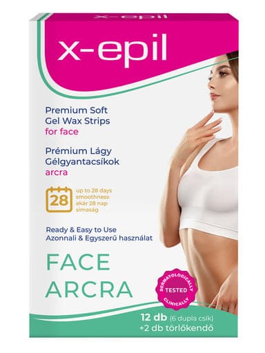 X-Epil Premium Soft gélgyantacsík arcra - 12 db
