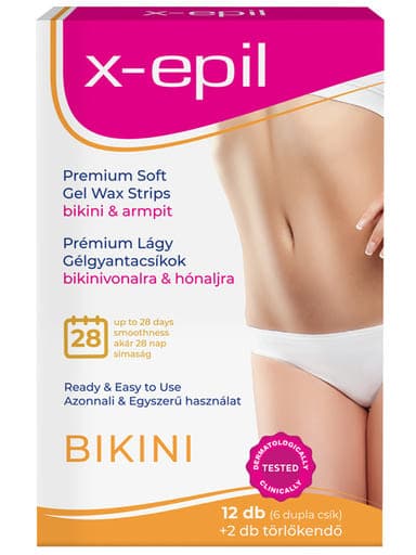X-Epil Premium Soft gélgyantacsík bikini-hónalj - 12 db