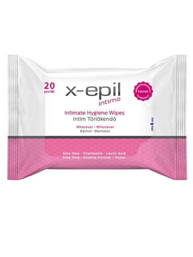 X-Epil Intimo intim törlőkendő - 20 db