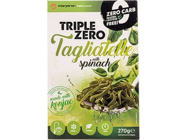 Forpro Carb Control Triple Zero Pasta spenótos szélesmetélt konjac tészta - 270 g