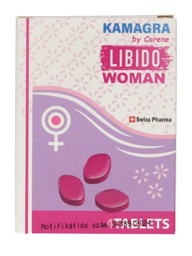 Kamagra by Carene Libido Woman kivonatokat tartalmazó étrend-kiegészítő tabletta nők részére - 4 db