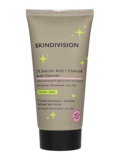 Skindivision 2% szalicilsav + aktív szén arctisztító - 150 ml