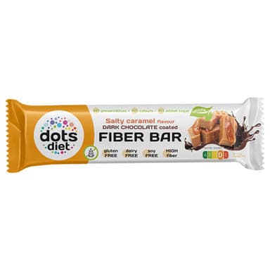 DotsDiet Fiber Bar rostszelet sós karamella ízű étcsokoládéba mártva - 40 g
