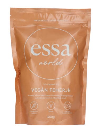 Essa World Vegán fehérje sós karamell izű - 450 g