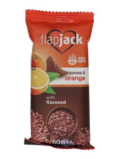 FlapJack narancsos, kakaós, lenmagos zabszelet - 60 g