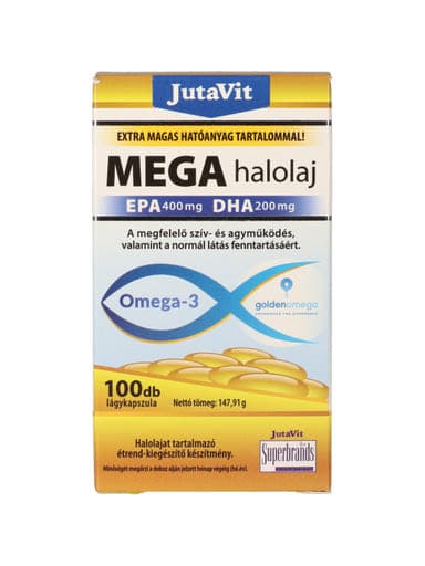 JutaVit Mega Halolaj étrend-kiegészítő lágykapszula - 100 db