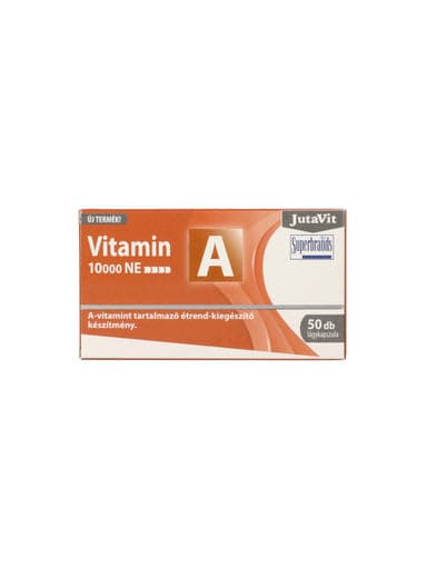 JutaVit A-vitamin, 10000 NE, étrend-kiegészítő lágykapszula - 50 db