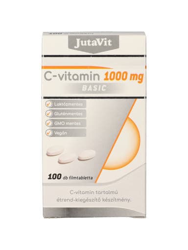 JutaVit C-vitamin Basic, 1000 mg étrend-kiegészítő filmtabletta - 100 db