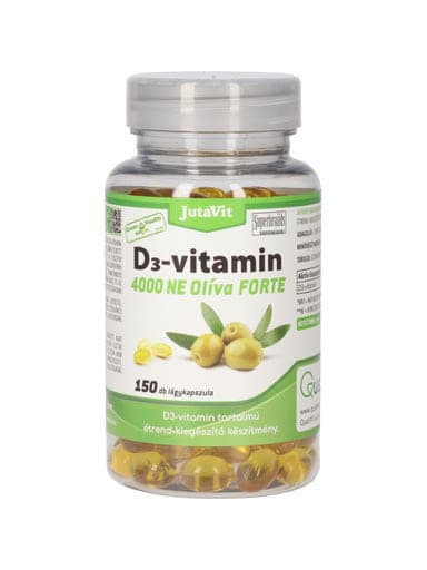 Jutavit Green & Health D3-vitamin 4000 NE Olíva Forte étrend-kiegészítő lágykapszula - 150 db