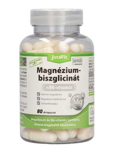 JutaVit Green&Health Magnézium-biszglicinát + B6-vitamin kapszula - 80 db